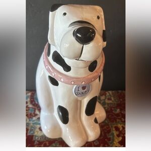 Vintage Cookie Jar Dalmatian Dog Made in Taiwan Distributed by Montgomery Ward